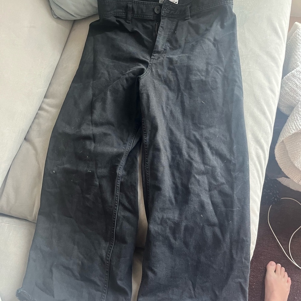 Zara Cropped Black Jeans 14